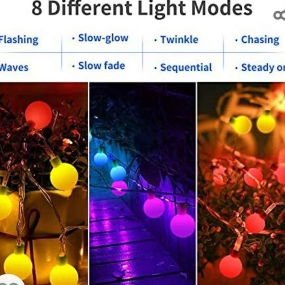 Solar-Powered Multi-Color Holiday String Lights - Picture 2 of 7